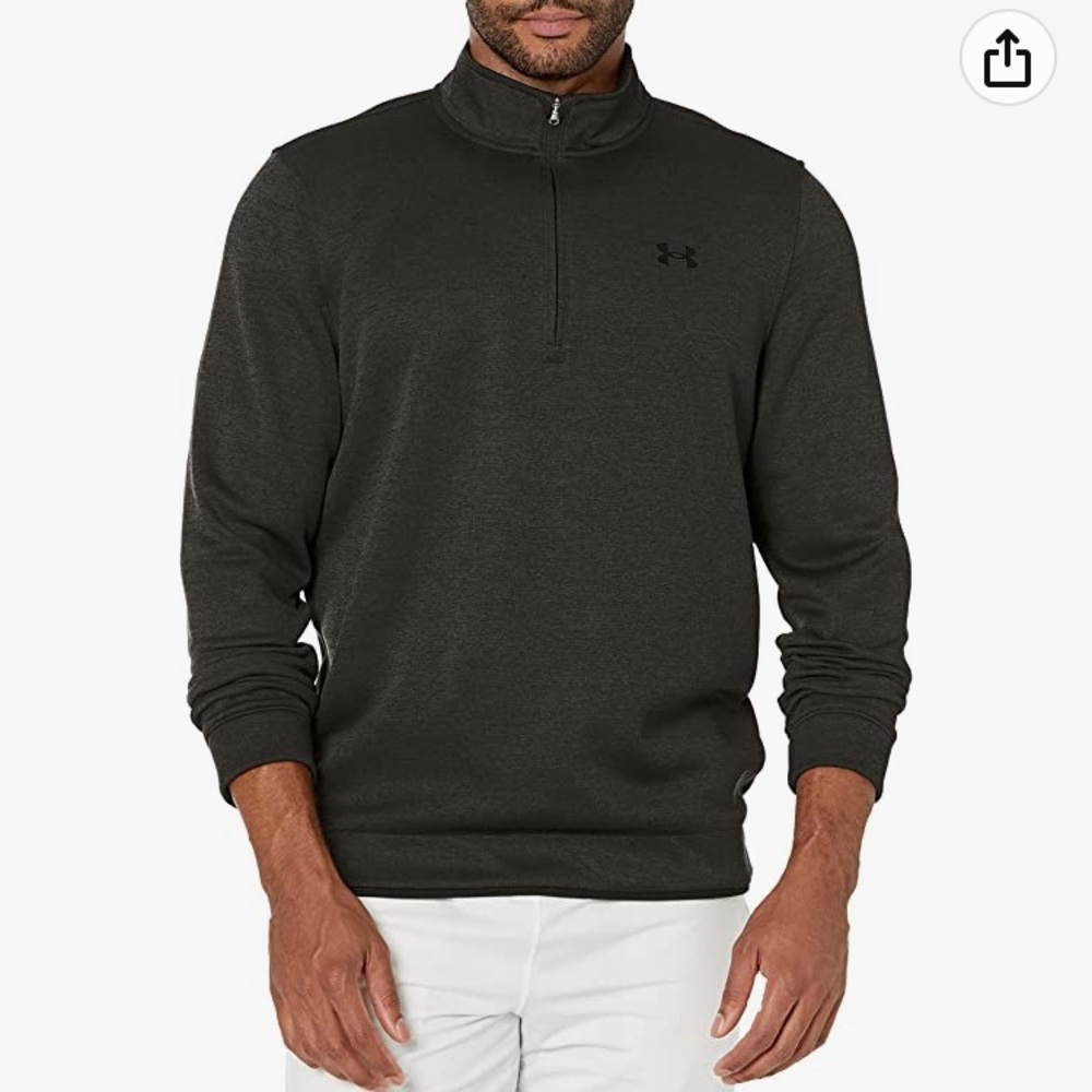 NEW UNDER ARMOUR quarter zip storm fleece sweater XL Black